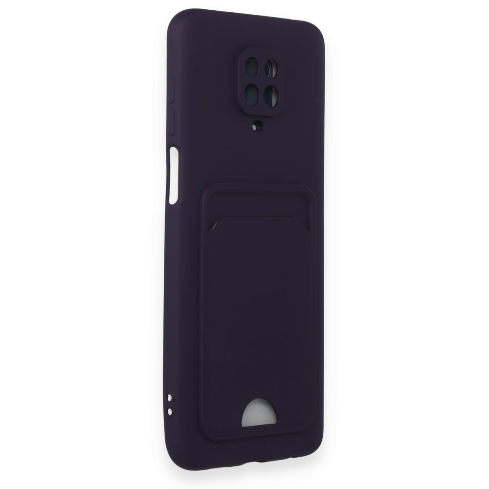 Newface Xiaomi Redmi Note 9 Pro Kılıf Kelvin Kartvizitli Silikon - Derin Mor