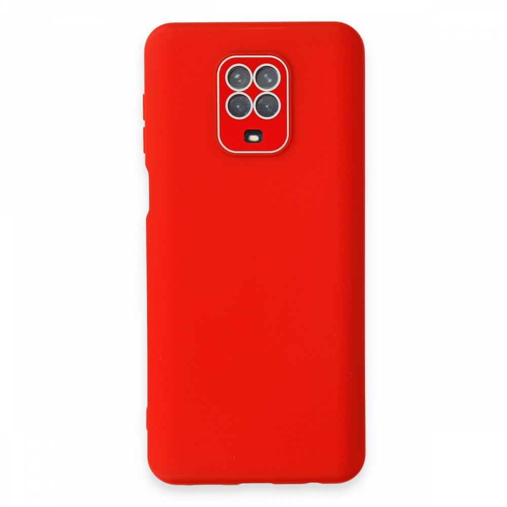 Newface Xiaomi Redmi Note 9 Pro Kılıf Lansman Glass Kapak - Kırmızı