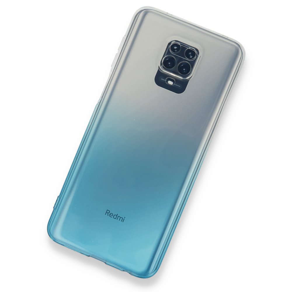 Newface Xiaomi Redmi Note 9S Kılıf Lüx Çift Renkli Silikon - Turkuaz