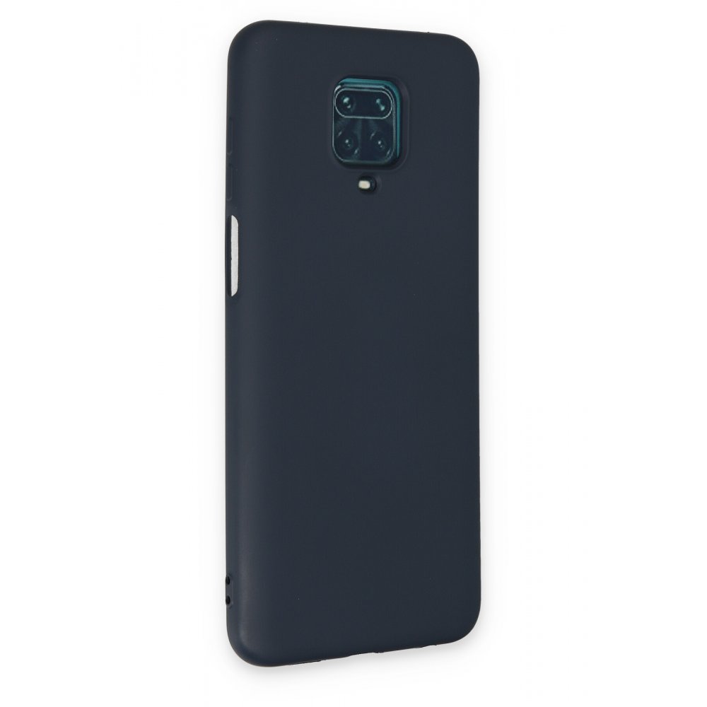 Newface Xiaomi Redmi Note 9 Pro Kılıf Nano içi Kadife Silikon - Lacivert