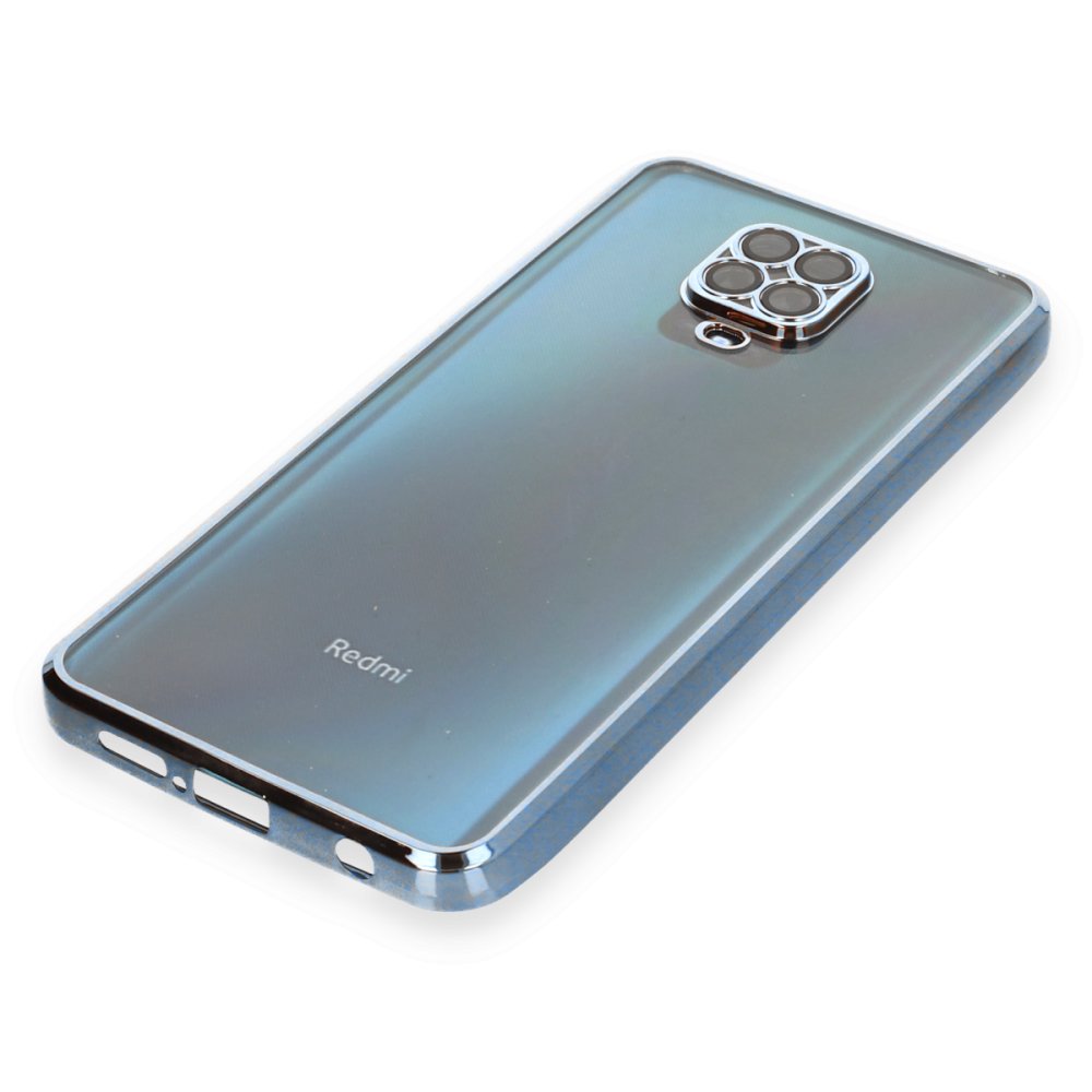 Newface Xiaomi Redmi Note 9 Pro Kılıf Razer Lensli Silikon - Açık Mavi