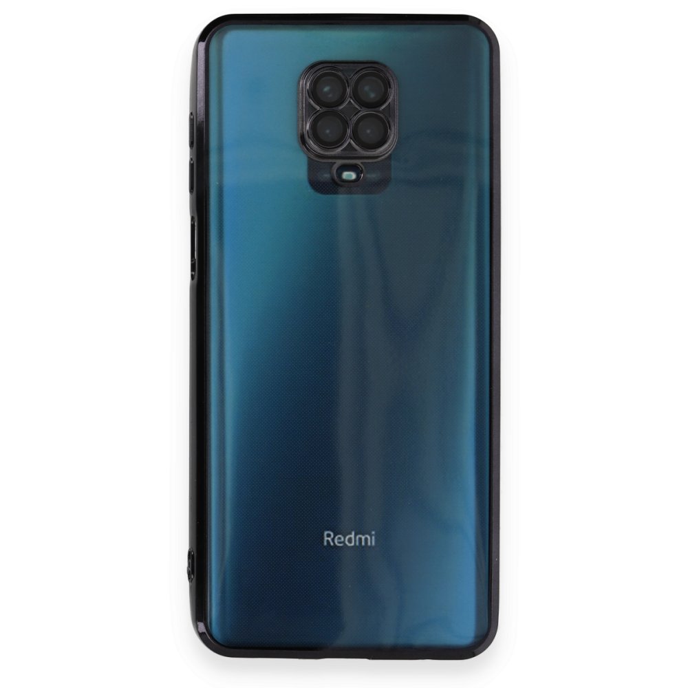Newface Xiaomi Redmi Note 9 Pro Kılıf Razer Lensli Silikon - Siyah