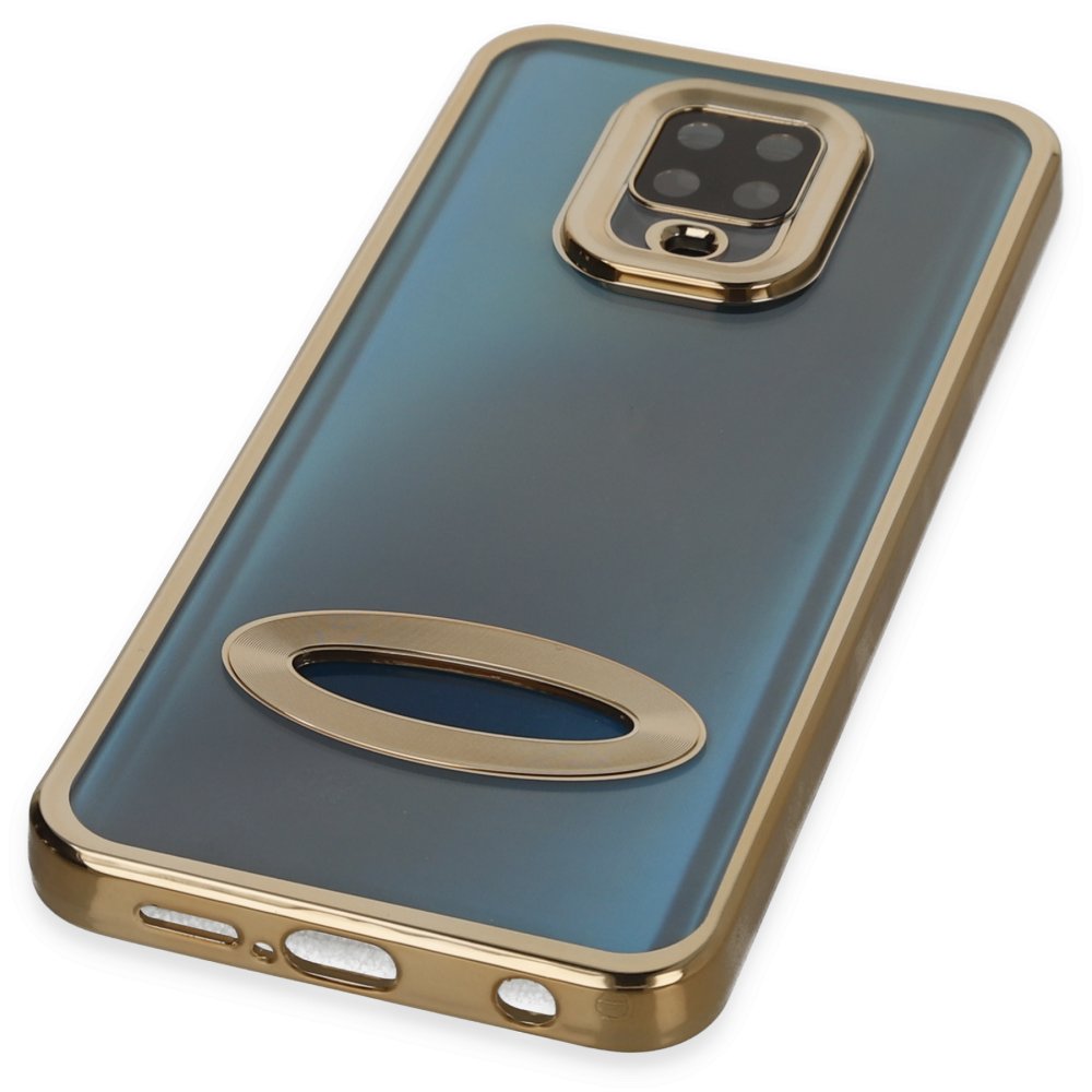 Newface Xiaomi Redmi Note 9 Pro Kılıf Slot Silikon - Gold
