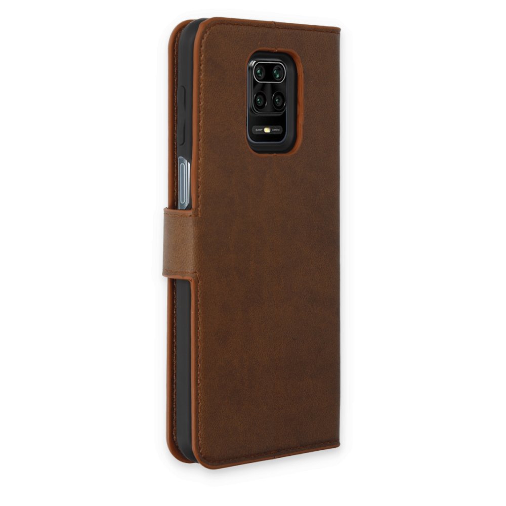 Newface Xiaomi Redmi Note 9 Pro Kılıf Trend S Plus Kapaklı Kılıf - Taba