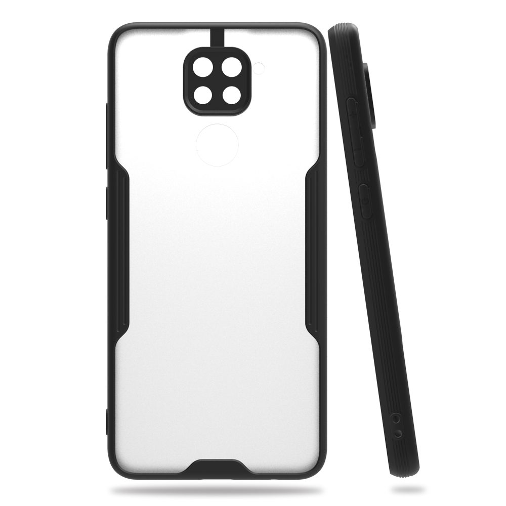 Newface Xiaomi Redmi Note 9 Pro Kılıf Platin Silikon - Siyah