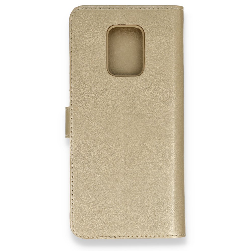 Newface Xiaomi Redmi Note 9 Pro Kılıf Trend S Plus Kapaklı Kılıf - Gold