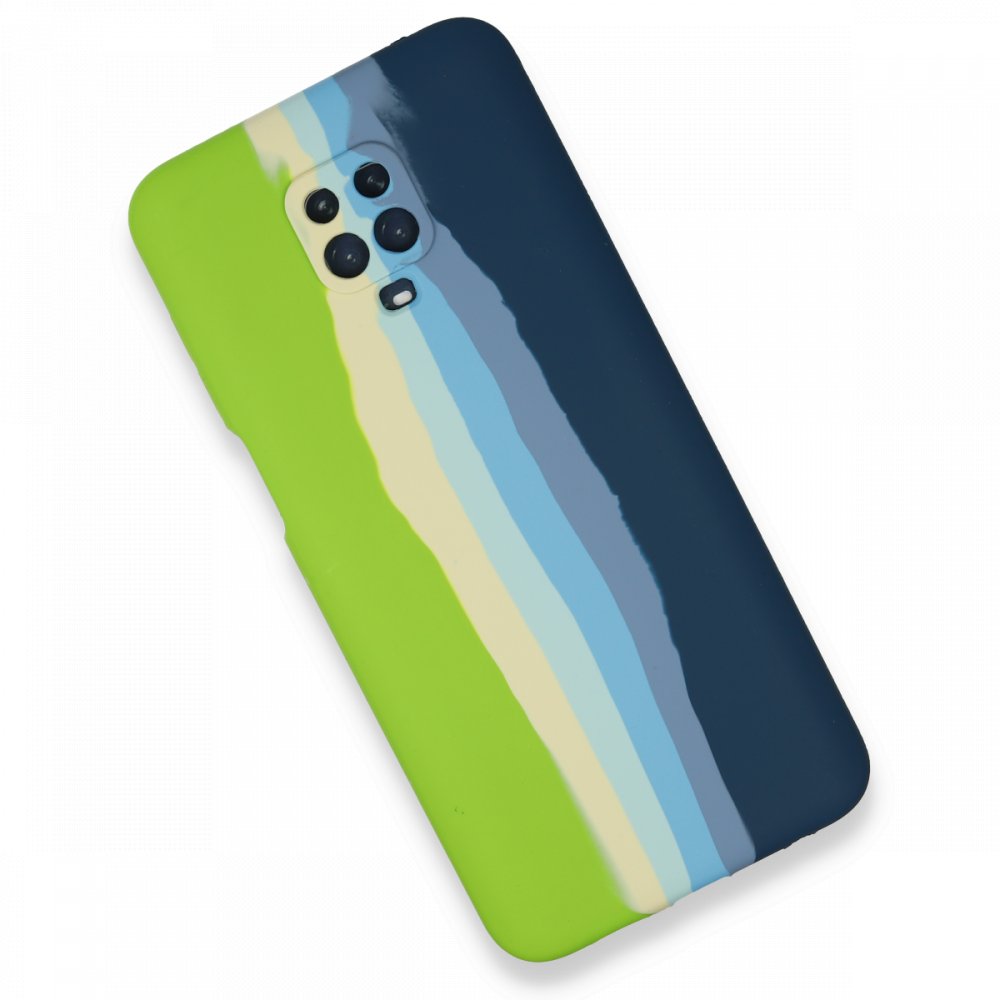Newface Xiaomi Redmi Note 9S Kılıf Ebruli Lansman Silikon - Yeşil-Koyu Yeşil