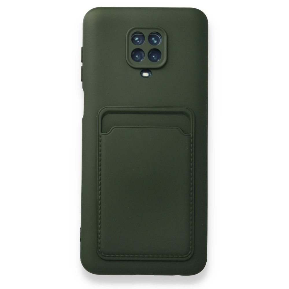 Newface Xiaomi Redmi Note 9S Kılıf Kelvin Kartvizitli Silikon - Koyu Yeşil