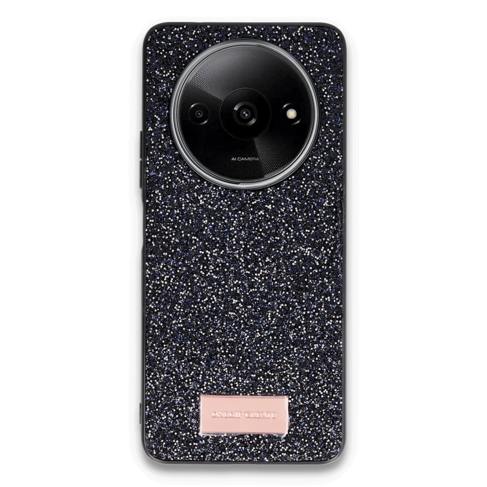 Onegif Xiaomi Poco C61 Bright Simli Kapak - Siyah