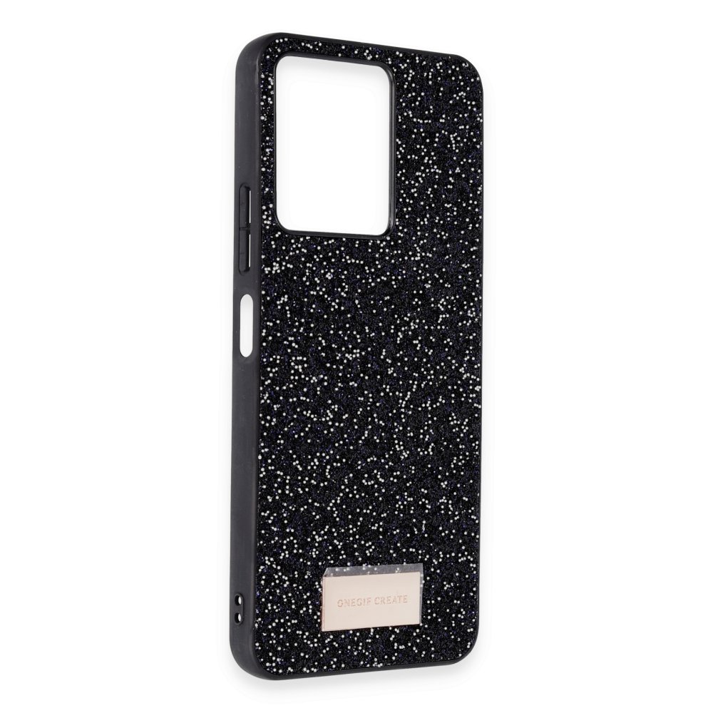 Onegif Xiaomi Poco C65 Bright Simli Kapak - Pembe