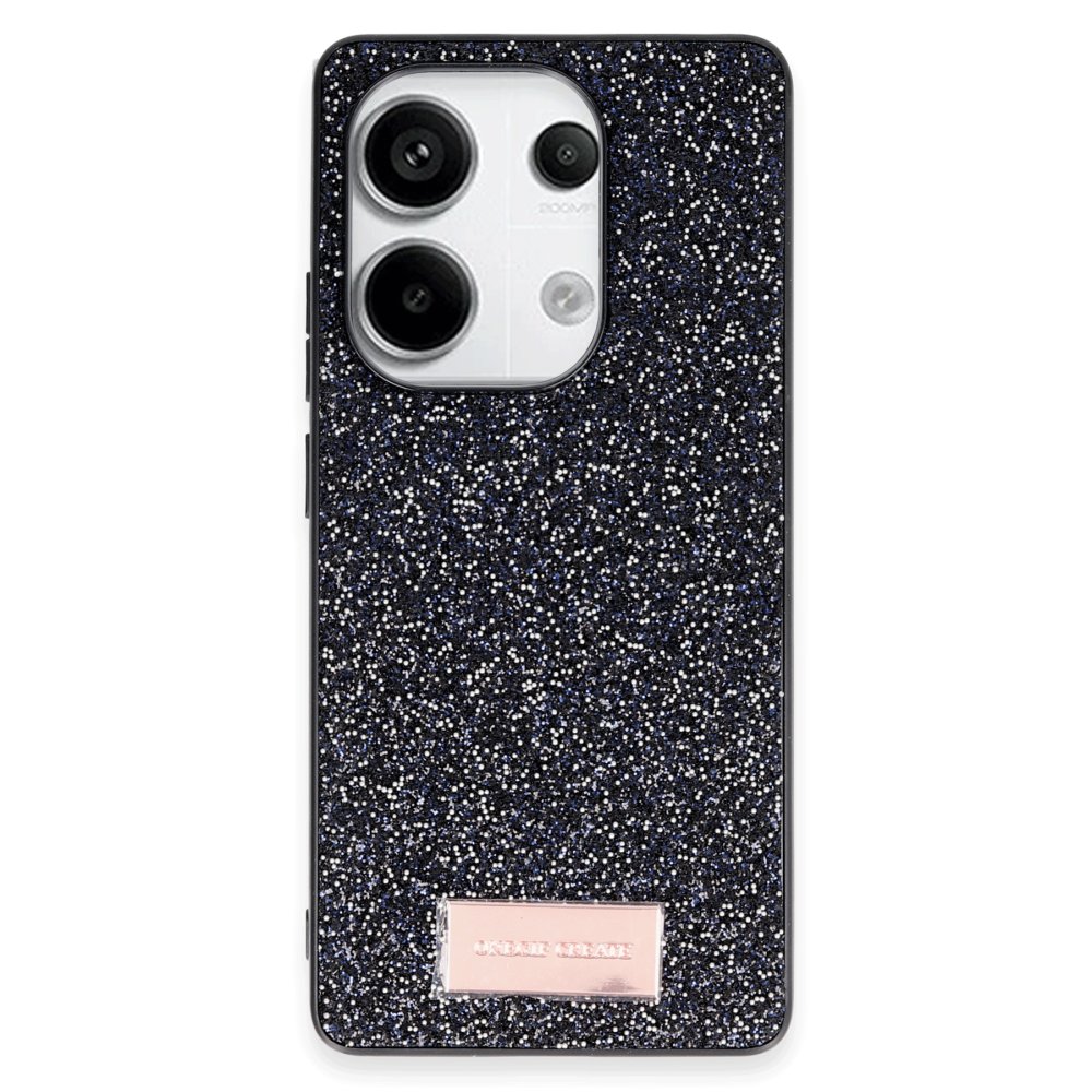 Onegif Xiaomi Poco M6 Pro 4G Bright Simli Kapak - Siyah