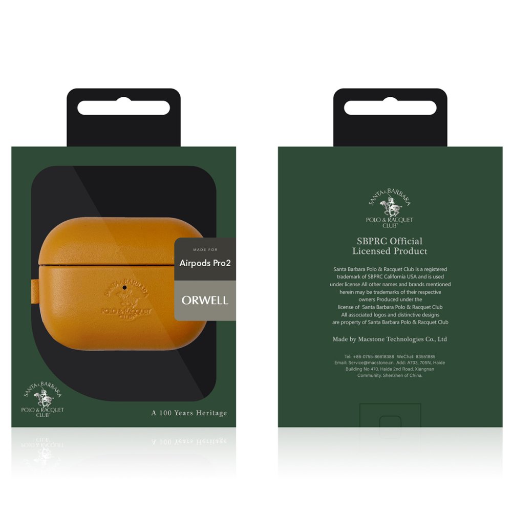 Santa Barbara Polo Racquet Club Airpods Pro 2 (2.nesil) Orwell Kılıf - Kahverengi