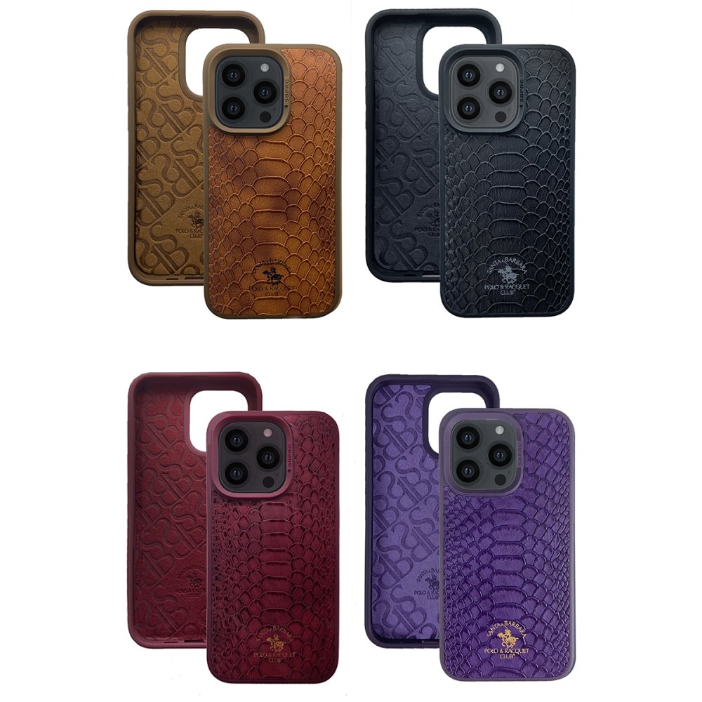 Santa Barbara Polo Racquet Club iPhone 13 Pro Knight Deri Kapak - Lacivert