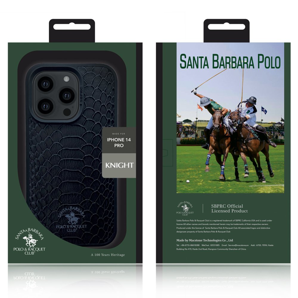 Santa Barbara Polo Racquet Club iPhone 13 Pro Knight Deri Kapak - Yeşil
