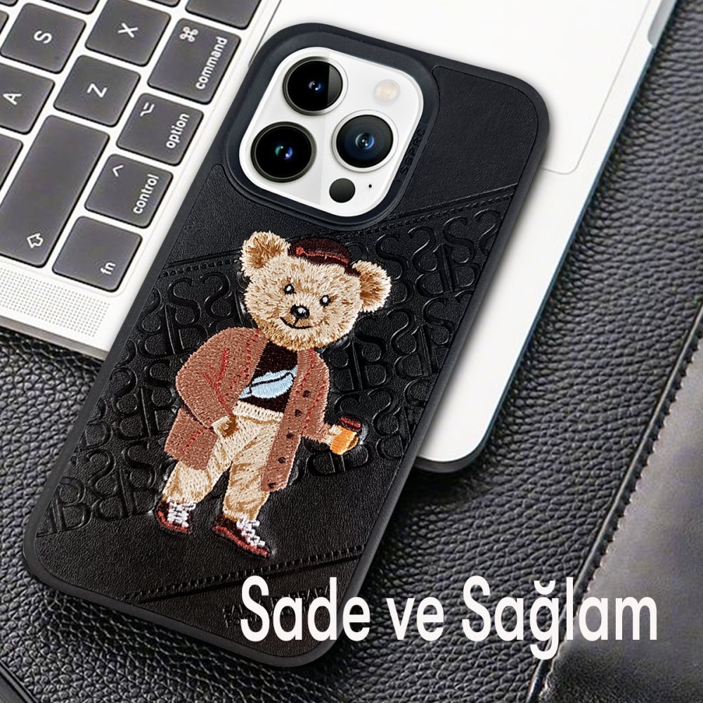Santa Barbara Polo Racquet Club iPhone 13 Pro Max Crete Deri Kapak - Kırmızı