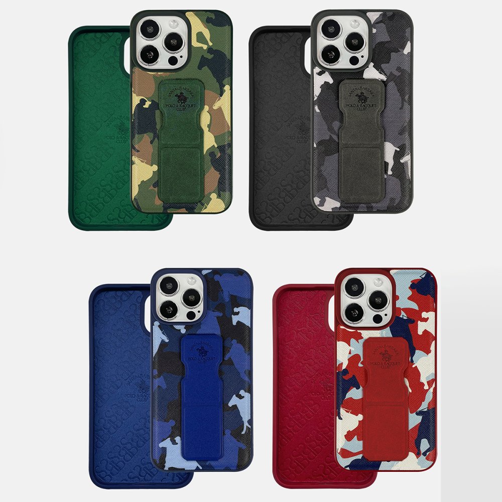 Santa Barbara Polo Racquet Club iPhone 13 Pro Max Enos Standlı Kapak - Yeşil
