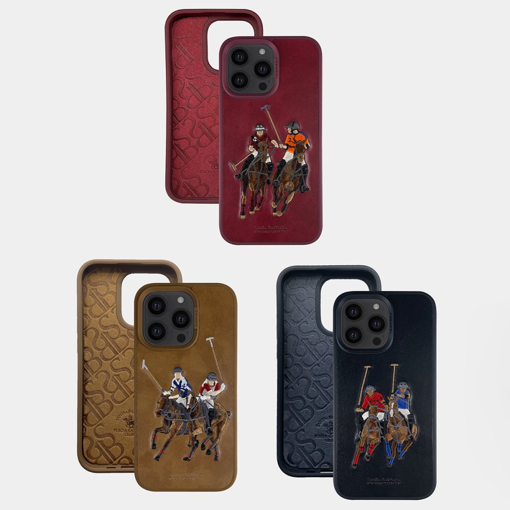 Santa Barbara Polo Racquet Club iPhone 14 Jockey Deri Kapak - Mor