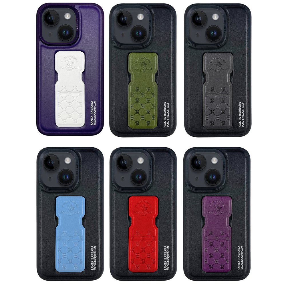 Santa Barbara Polo Racquet Club iPhone 14 Parker Stand Kapak - Gri