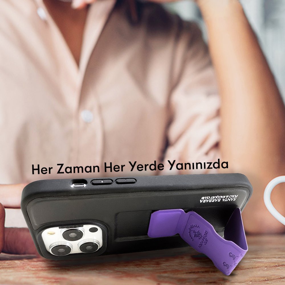 Santa Barbara Polo Racquet Club iPhone 14 Parker Stand Kapak - Gri