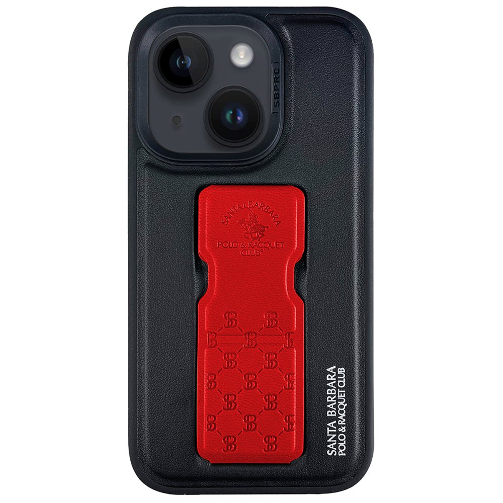 Santa Barbara Polo Racquet Club iPhone 14 Parker Stand Kapak - Kırmızı