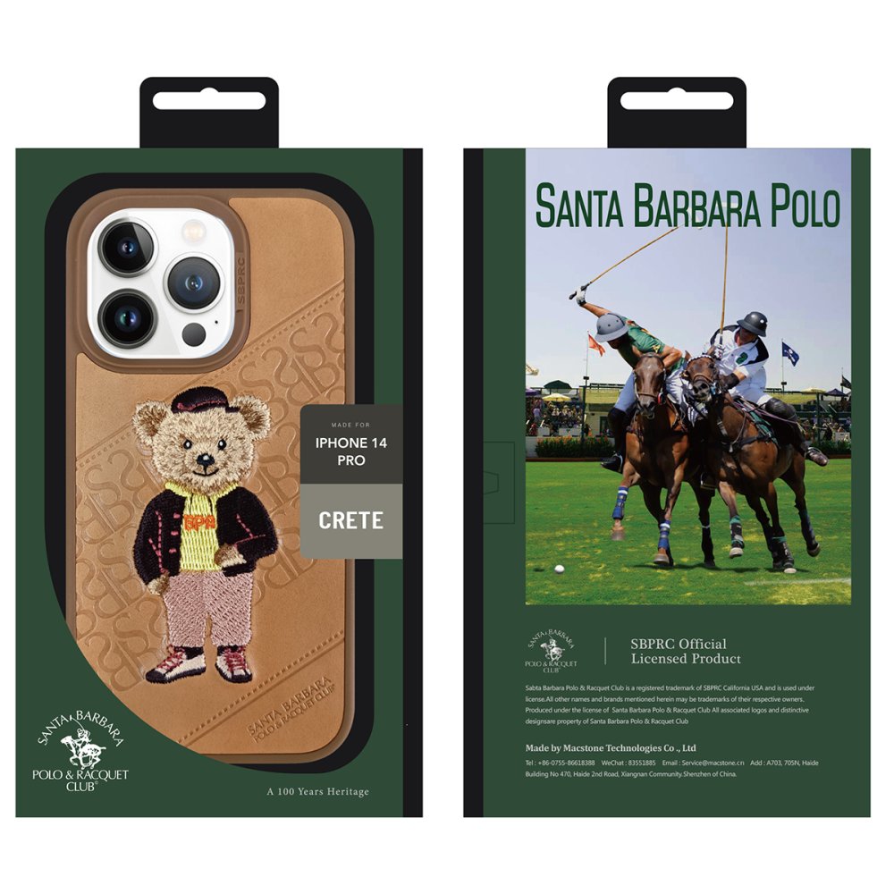 Santa Barbara Polo Racquet Club iPhone 14 Plus Crete Deri Kapak - Siyah