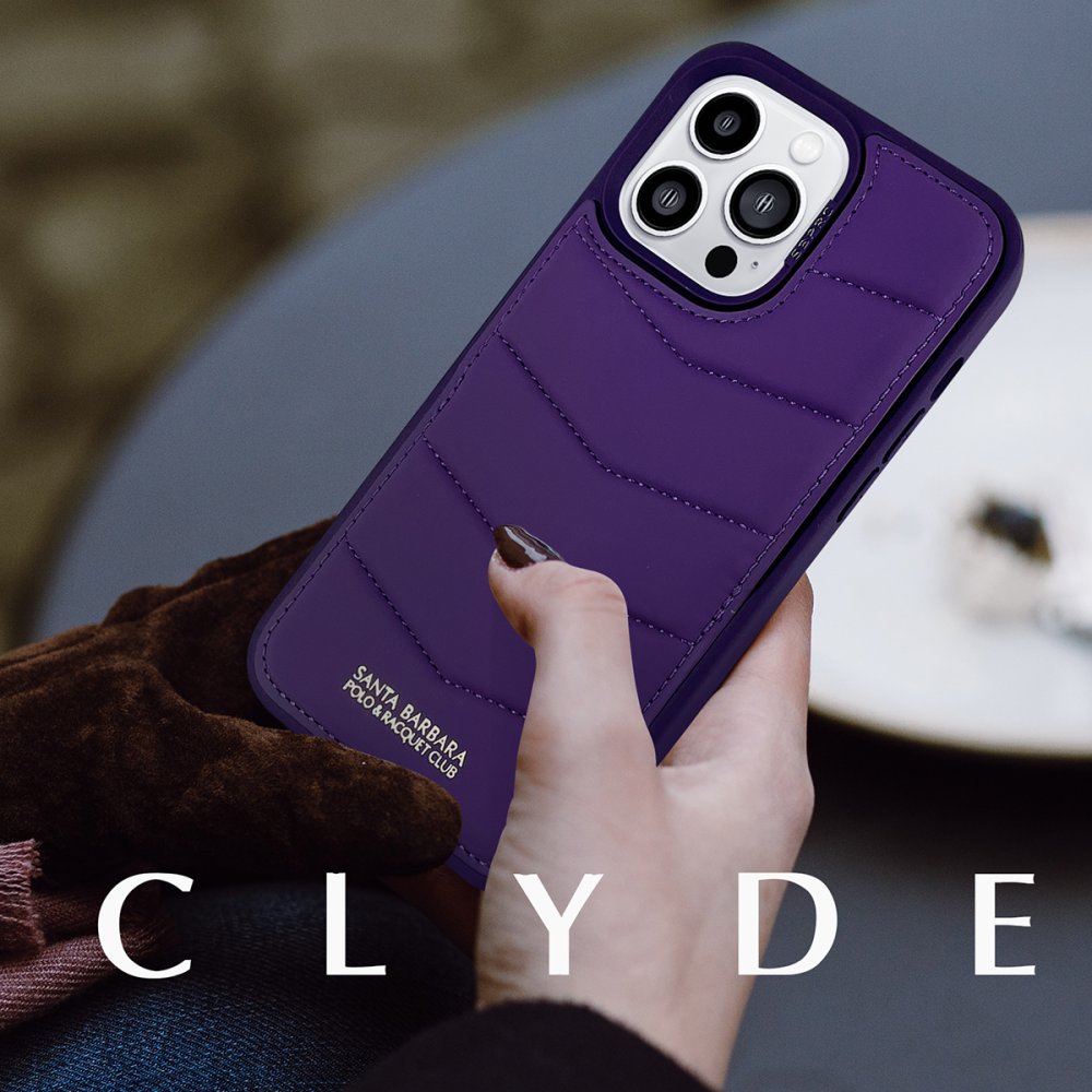 Santa Barbara Polo Racquet Club iPhone 14 Pro Clyde Stand Kapak - Mor
