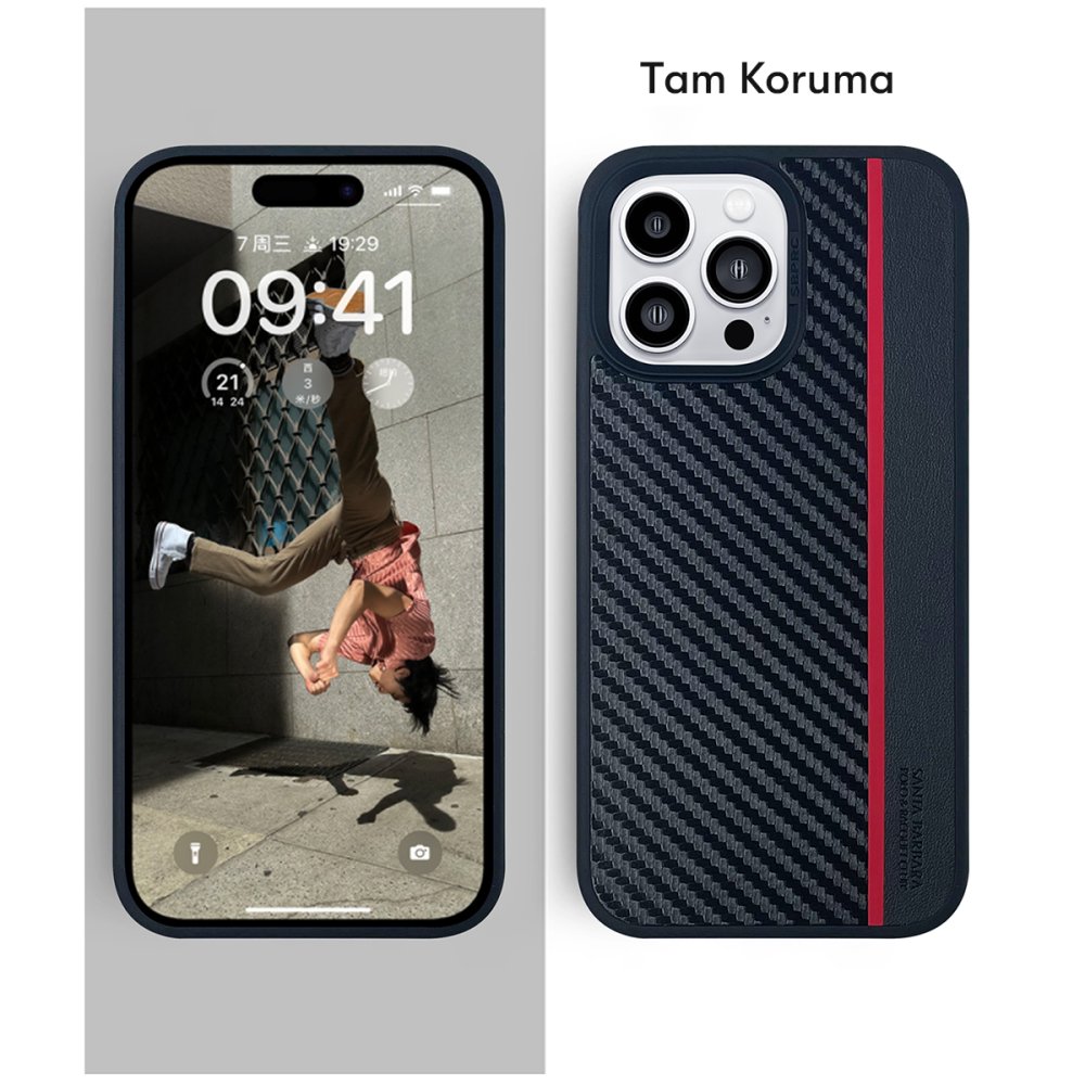 Santa Barbara Polo Racquet Club iPhone 14 Pro Hazel Karbon Set Kapak - Siyah