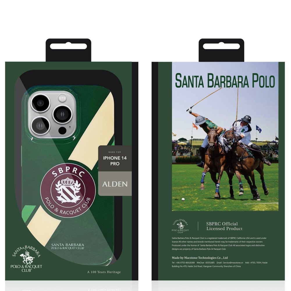 Santa Barbara Polo Racquet Club iPhone 14 Pro Max Alden Kapak - Mor
