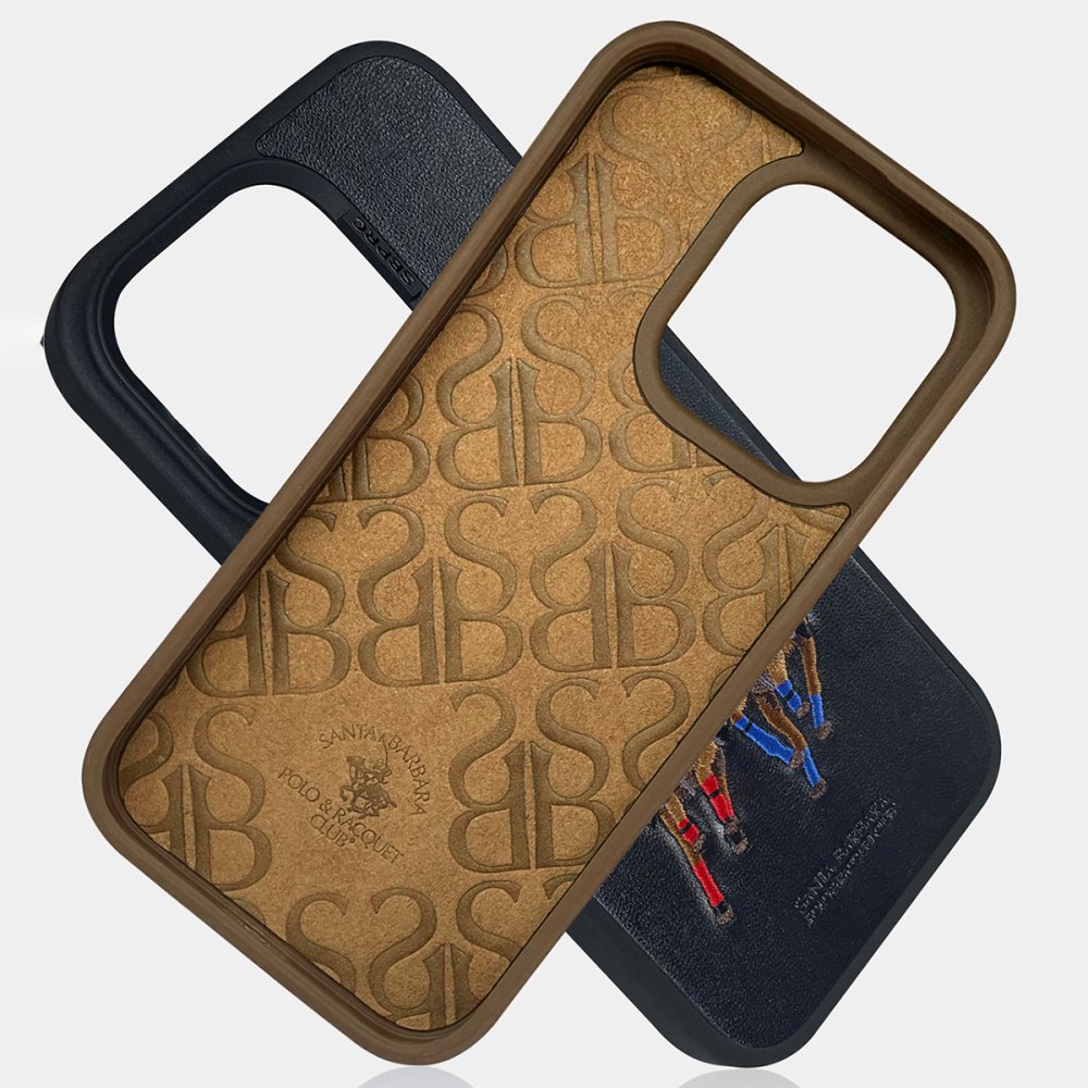 Santa Barbara Polo Racquet Club iPhone 14 Pro Max Jockey Deri Kapak - Mor