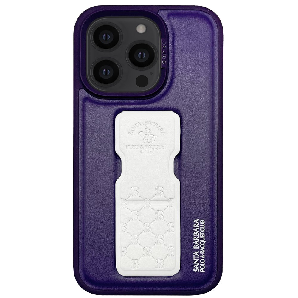 Santa Barbara Polo Racquet Club iPhone 14 Pro Max Parker Stand Kapak - Mor