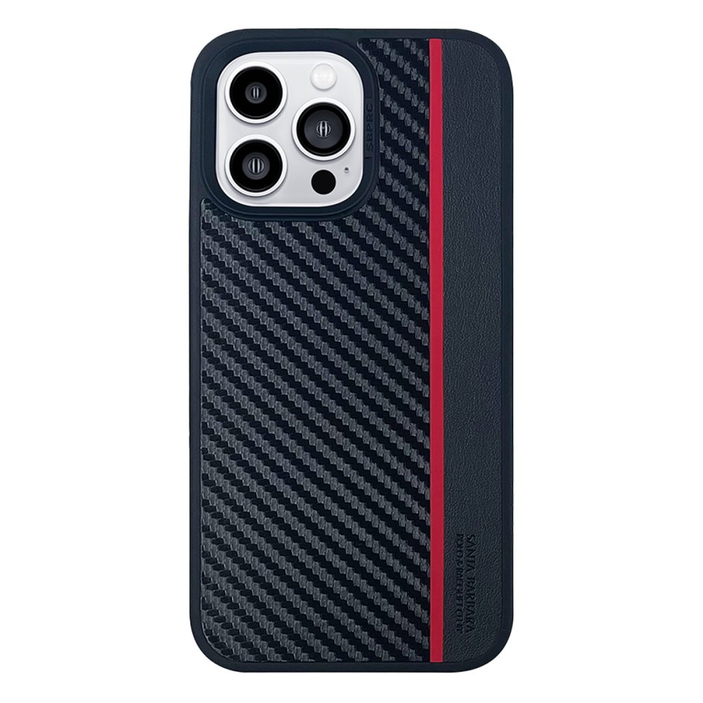 Santa Barbara Polo Racquet Club iPhone 15 Pro Hazel Karbon Set Kapak - Siyah