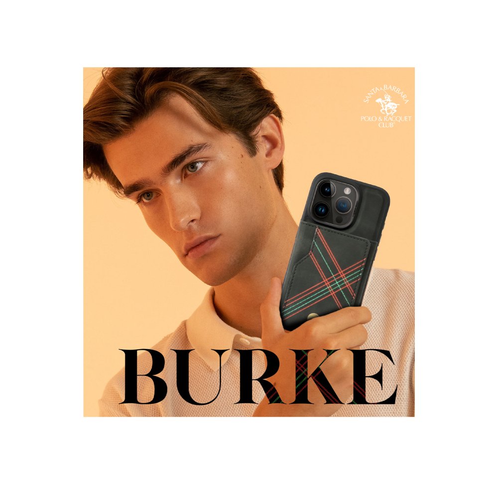 Santa Barbara Polo Racquet Club iPhone 15 Pro Max Burke Manyetik Cüzdanlı Kapak - Kahverengi