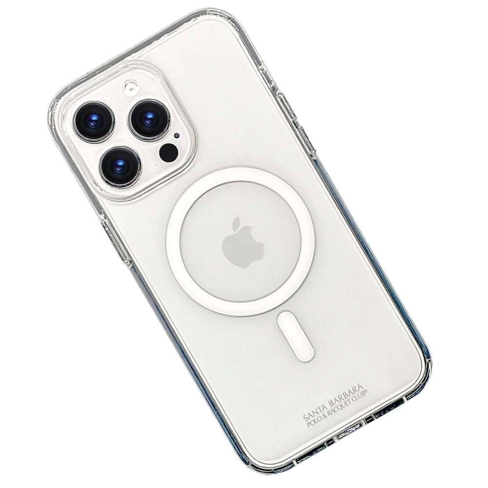 Santa Barbara Polo Racquet Club iPhone 15 Pro Max Gleen Magsafe Şeffaf Kapak - Şeffaf
