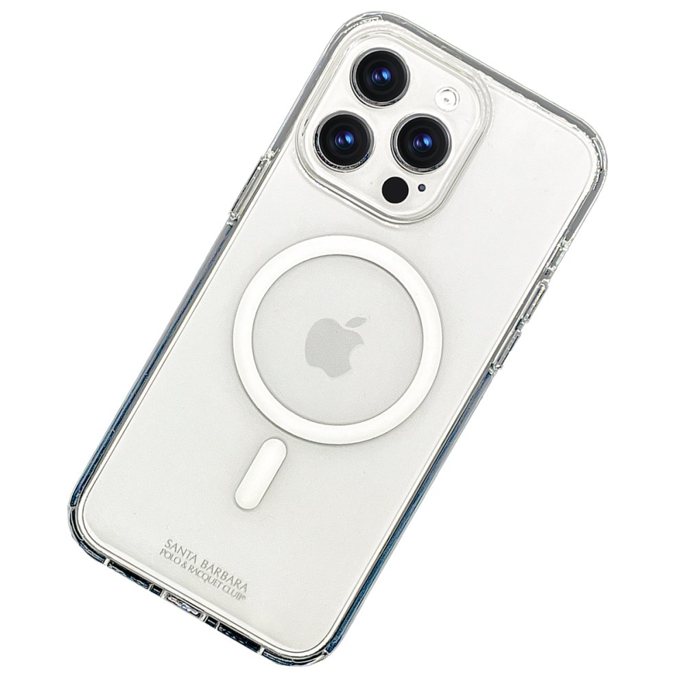 Santa Barbara Polo Racquet Club iPhone 15 Pro Max Gleen Magsafe Şeffaf Kapak - Şeffaf
