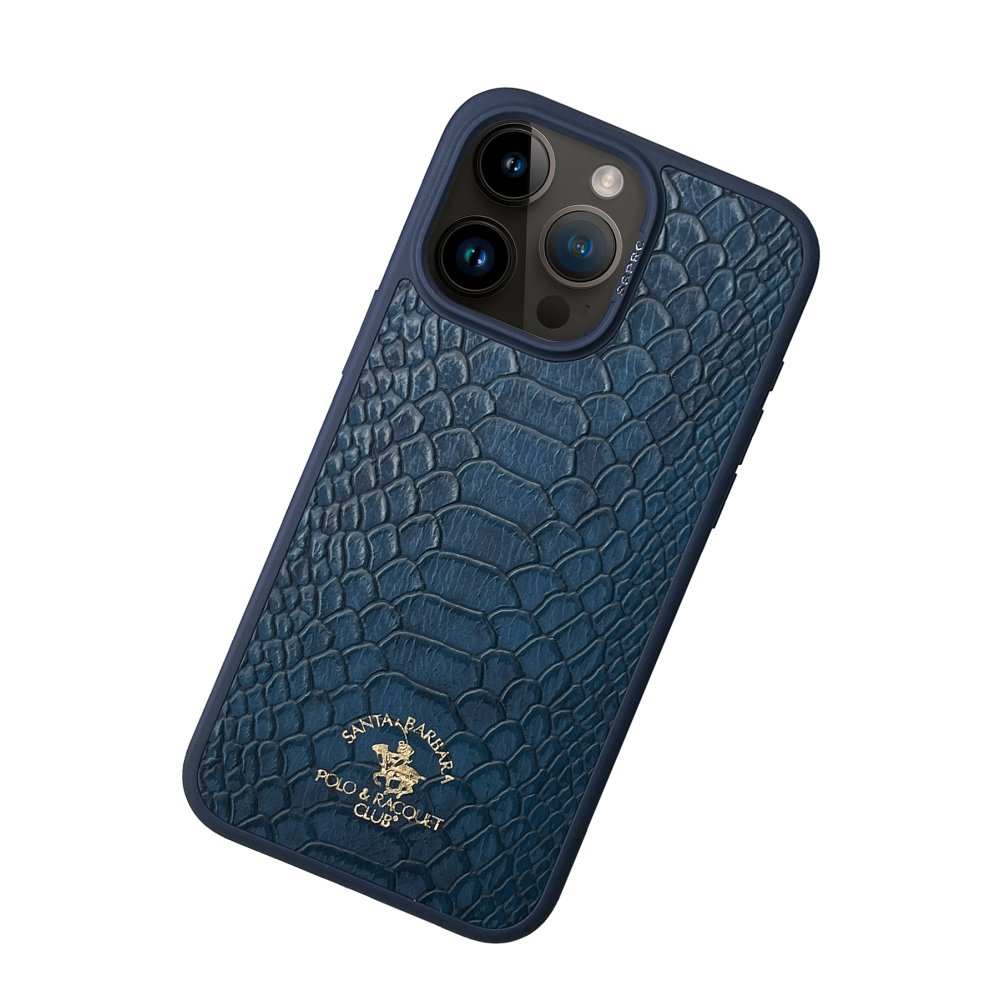 Santa Barbara Polo Racquet Club iPhone 15 Pro Max Knight Deri Kapak - Lacivert
