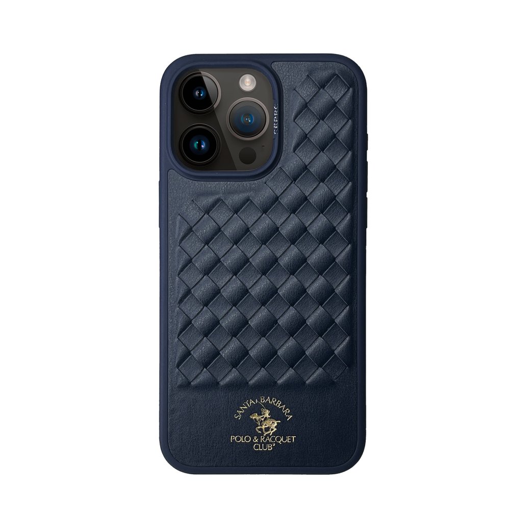 Santa Barbara Polo Racquet Club iPhone 15 Pro Ravel Deri Kapak - Lacivert