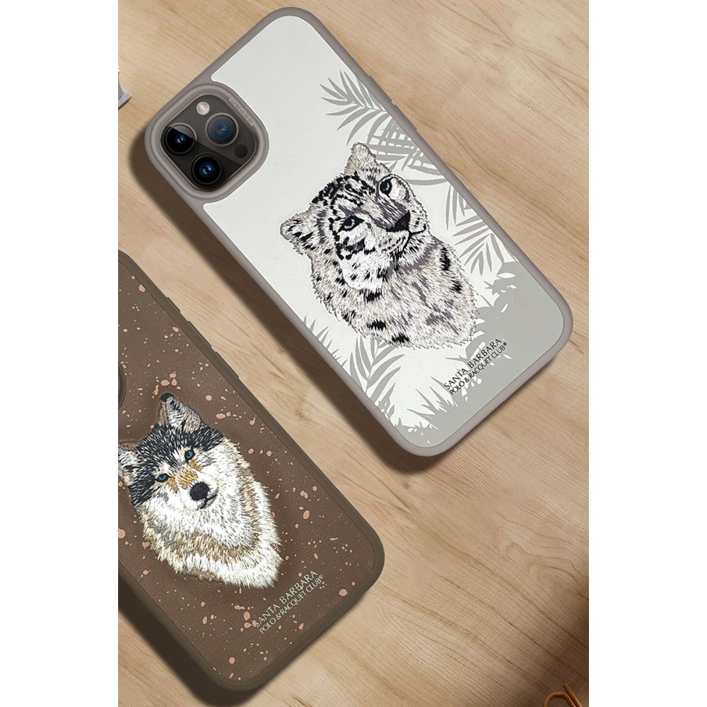 Santa Barbara Polo Racquet Club iPhone 15 Pro Savanna Kapak - Snow Leopard Siyah