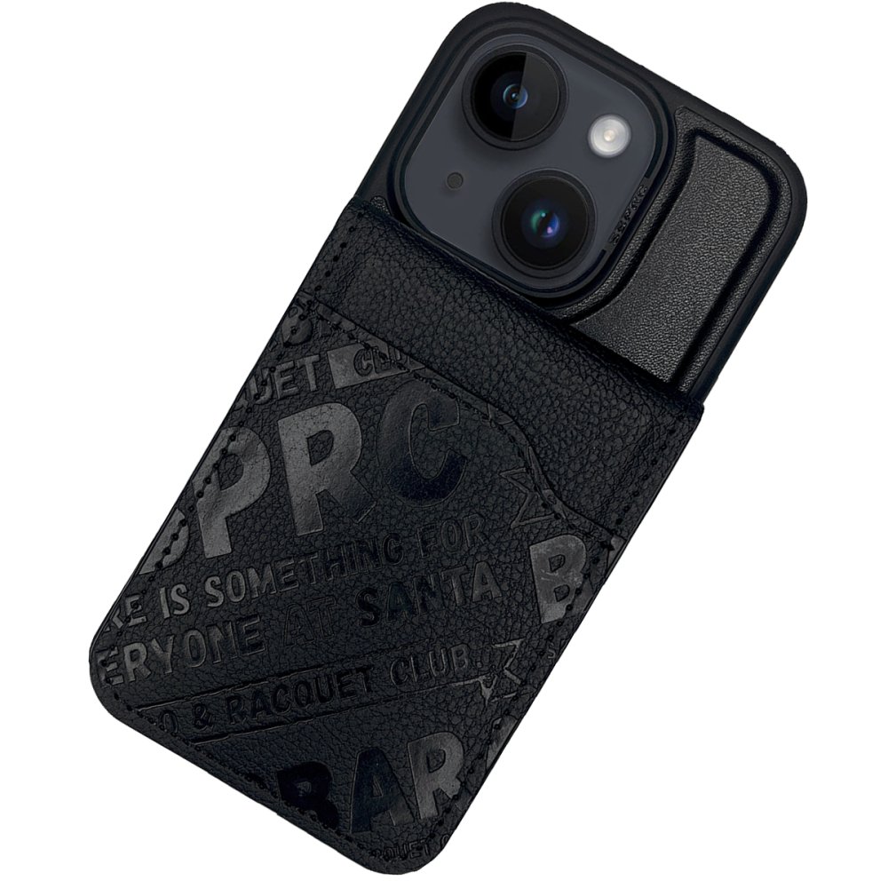 Santa Barbara Polo Racquet Club iPhone 15 Timothy Cüzdanlı Standlı Kapak - Siyah