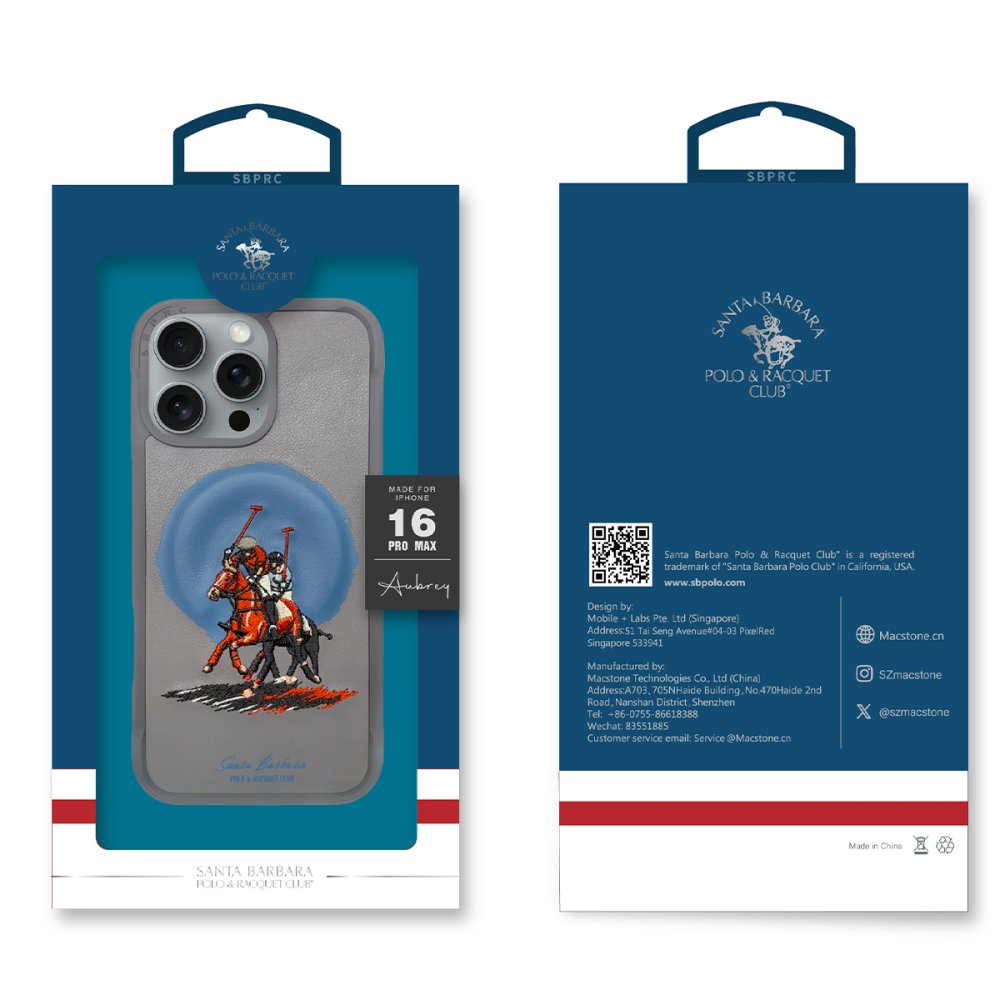Santa Barbara Polo Racquet Club iPhone 16 Aubrey Magsafe Kapak - Titan Gri