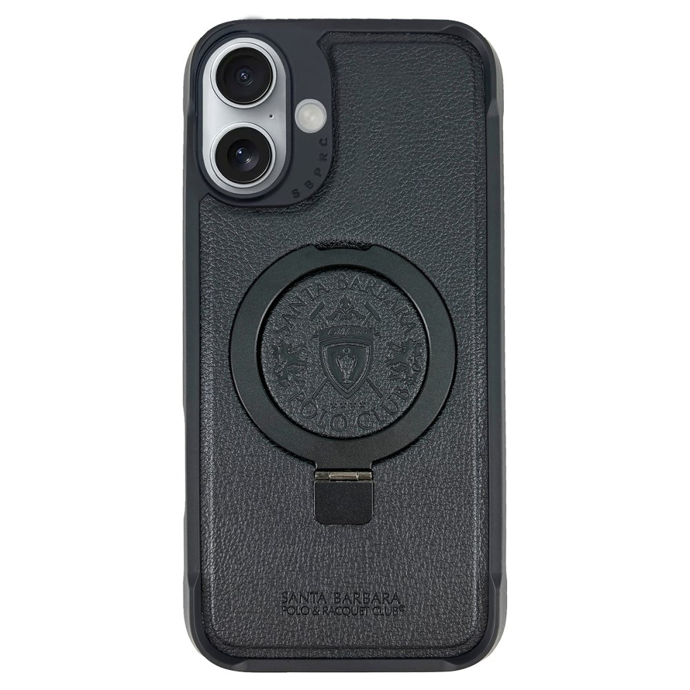 Santa Barbara Polo Racquet Club iPhone 16 Primo Magsafe Stand Kapak - Siyah