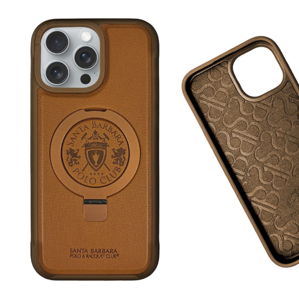 Santa Barbara Polo Racquet Club iPhone 16 Primo Magsafe Stand Kapak - Titan Gri