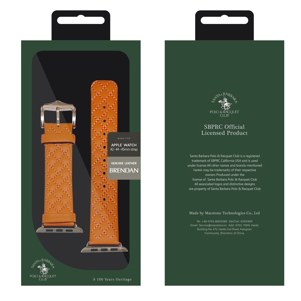 Santa Barbara Polo Racquet Club Watch 45mm Brendan Deri Kordon - Kahverengi