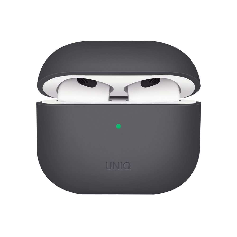 Uniq Airpods 3 (3.nesil) Lino Silikon Kılıf - Gri