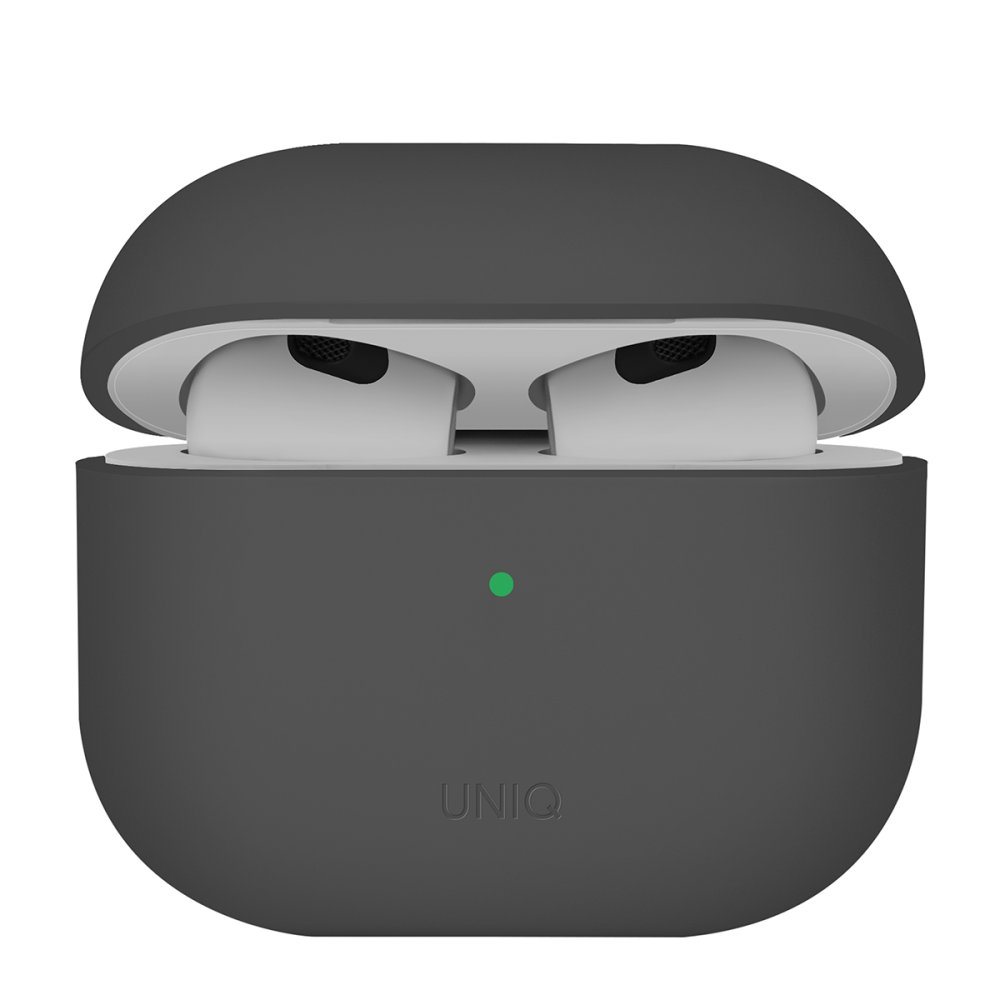 Uniq Airpods 4 (4.nesil) Lino Silikon Kılıf - Gri