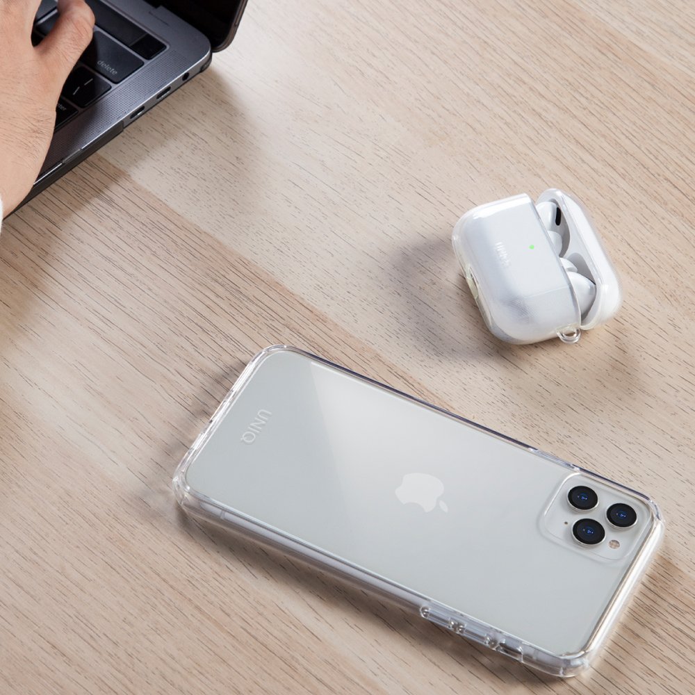 Uniq Airpods Pro 2 (2.nesil) Glase Silikon Kılıf - Siyah