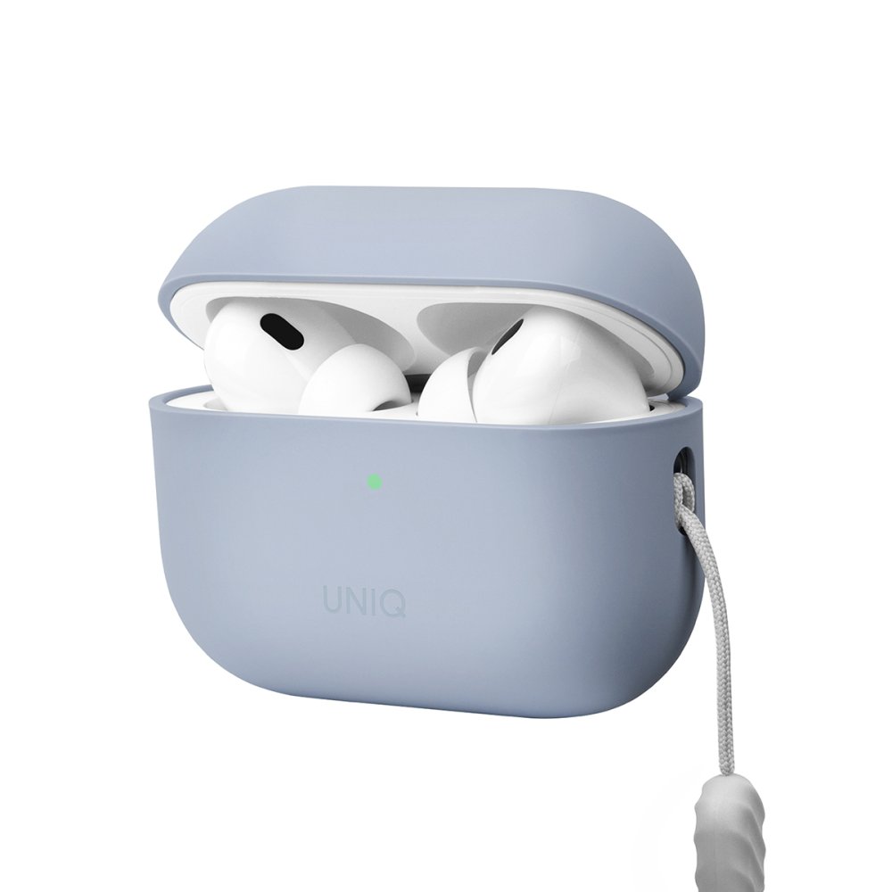 Uniq Airpods Pro 2 (2.nesil) Lino Silikon Kılıf - Mavi