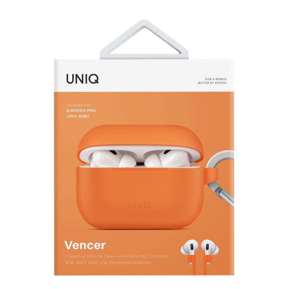 Uniq Airpods Pro 2 (2.nesil) Vencer Silikon Kılıf - Turuncu