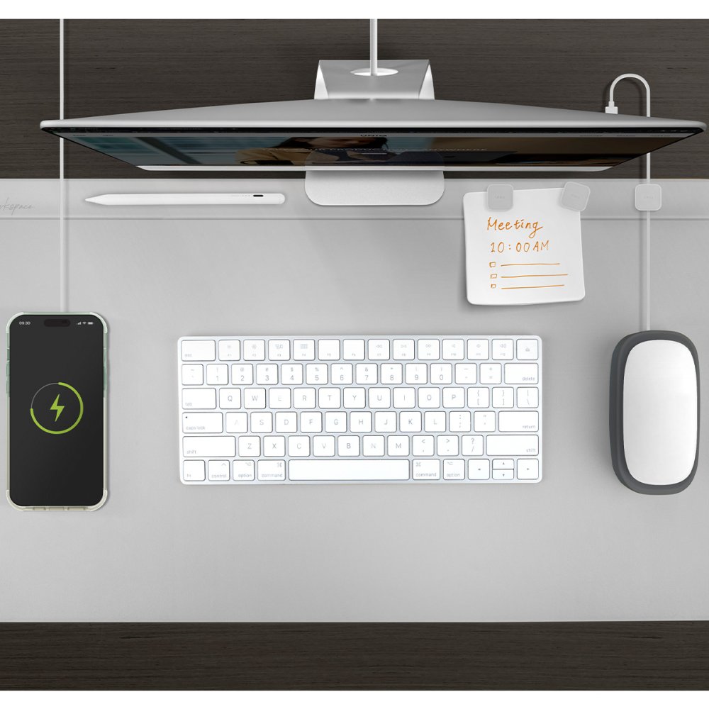 Uniq Hagen Reversible Kablo Organizerli Silikon Masaüstü Düzenleyici - Mavi