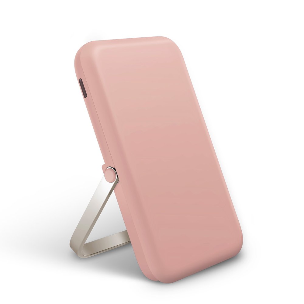 Uniq Hoveo 5.000mAh Manyetik PD Kablosuz Type-C Standlı Powerbank - Pembe