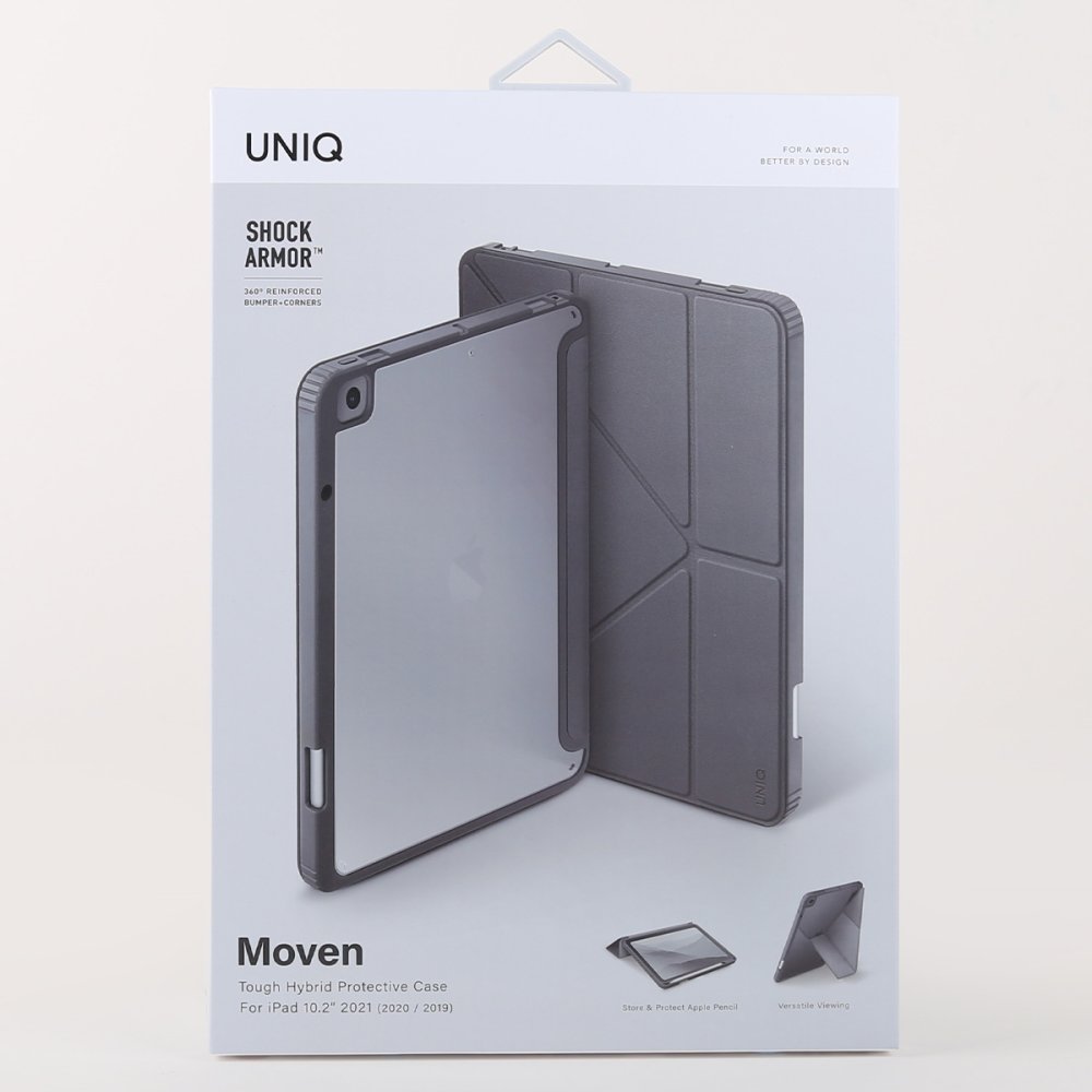 Uniq iPad 10.2 (9.nesil) Moven Standlı Tablet Kapak - Gri